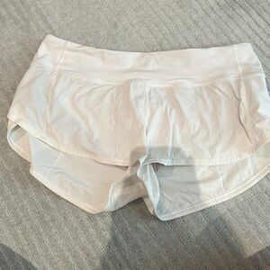 Perfect white lulu lemon shorts